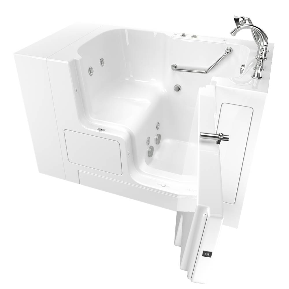 American Standard Gelcoat Premium Series 32 in. x 52 in. Outward Opening Door Walk-In Bathtub with Whirlpool system