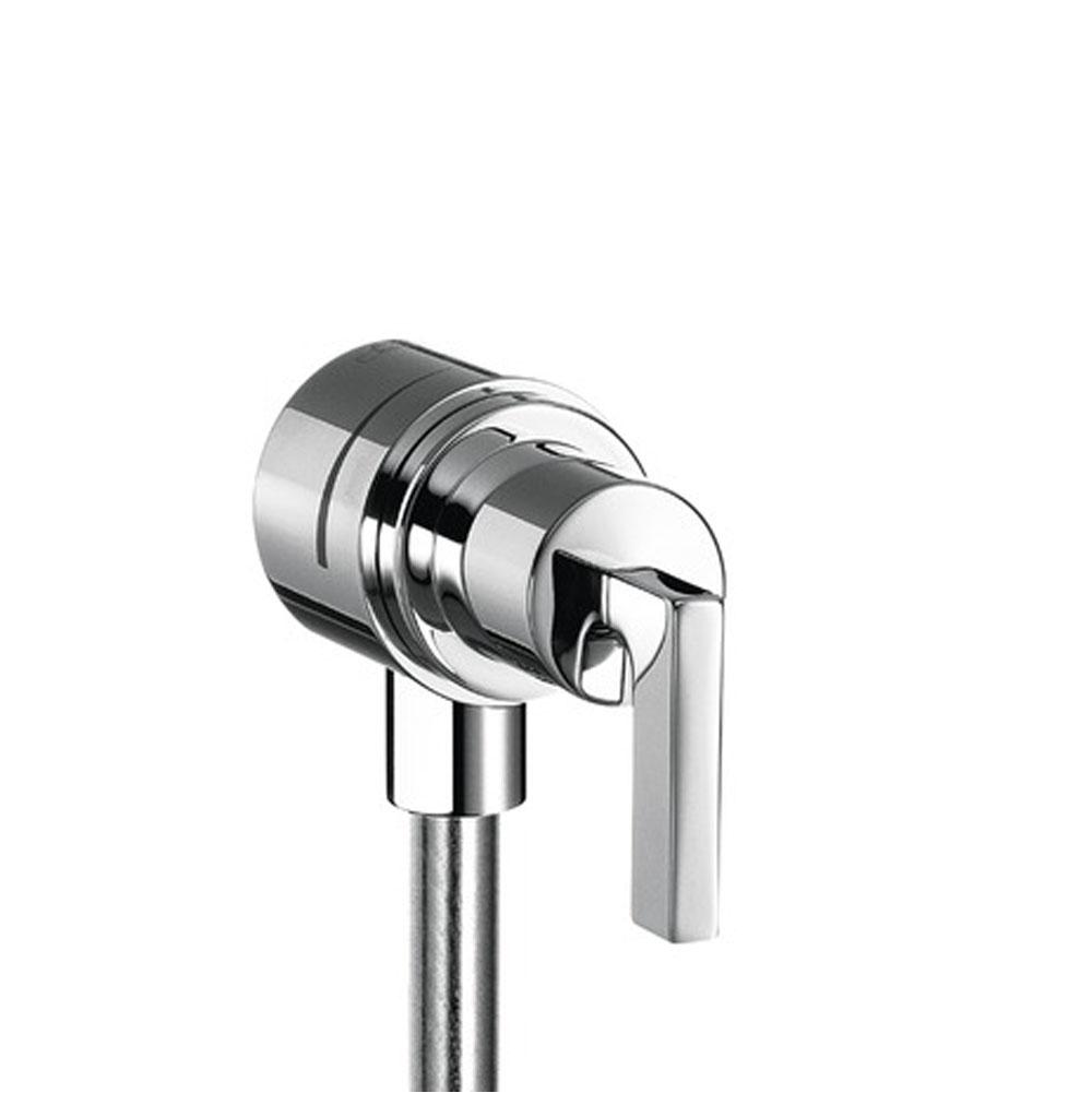 Axor Citterio Wall Outlet with Check Valves and Volume Control, Lever Handle in Chrome