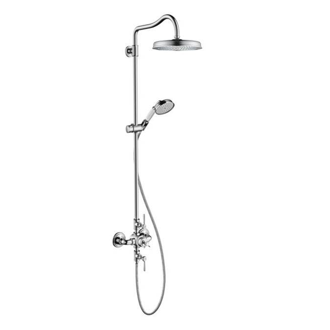 Axor Montreux Showerpipe 240 1-Jet, 2.0 GPM in Brushed Nickel