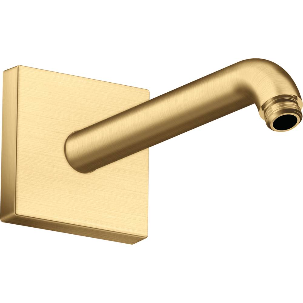 Axor ShowerSolutions Showerarm Square, 9'' in Brushed Gold Optic