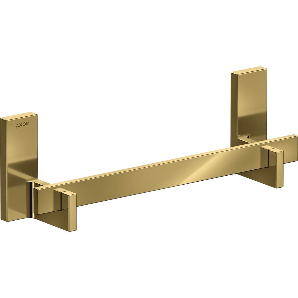 Axor Universal Rectangular Towel Bar, 12'' in Polished Gold Optic