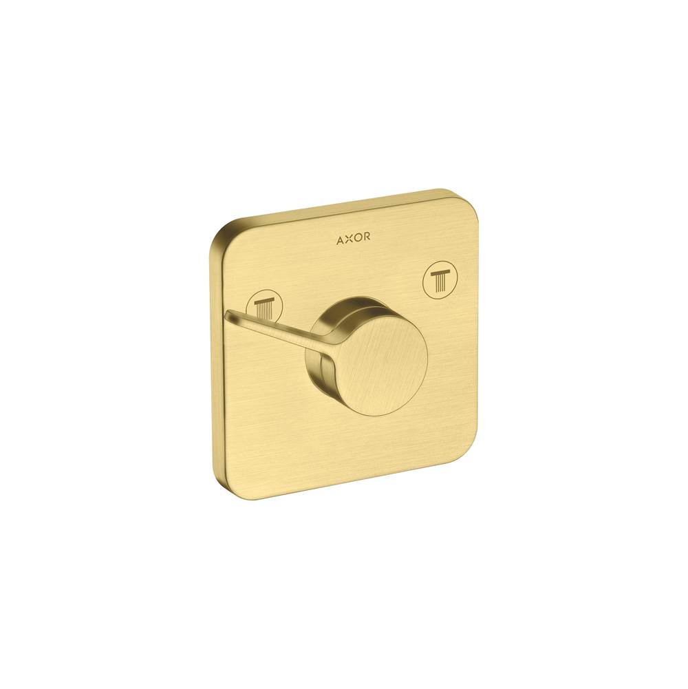 Axor ONE Showerhead Diverter Trim in Brushed Gold Optic