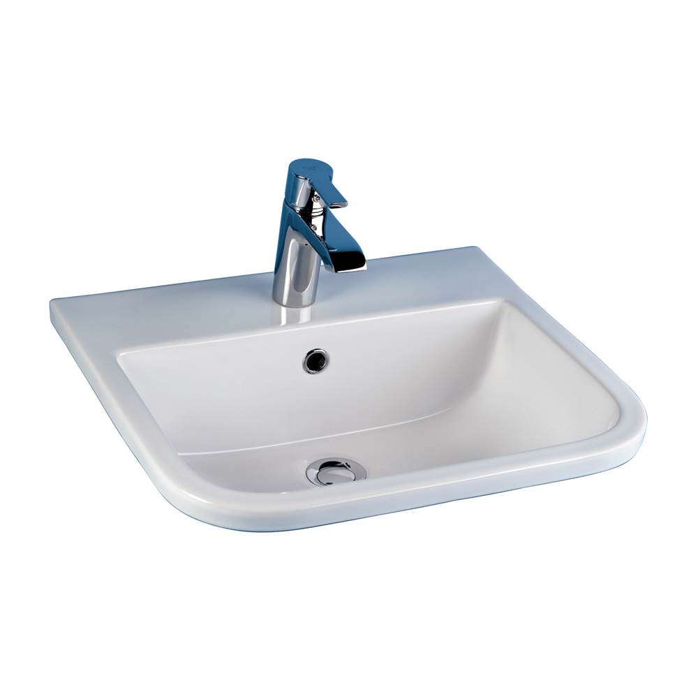 Barclay Series 600 20'' Drop-In Basin1 Hole, White