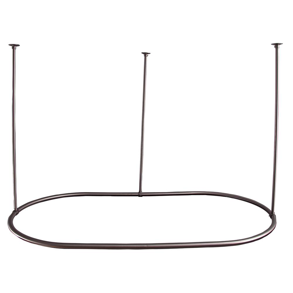 Barclay 54'' Oval Shower CurtainRing-Brushed Nickel