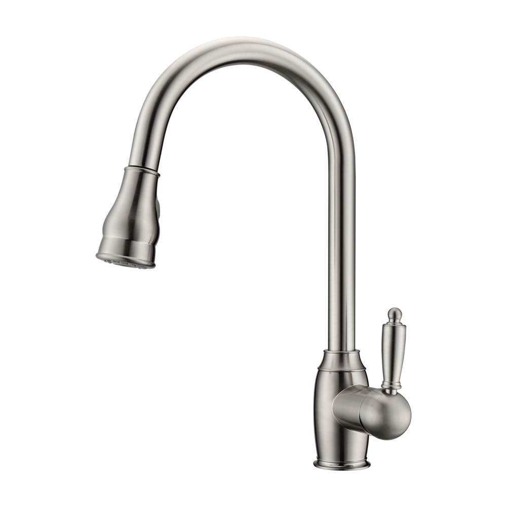 Barclay Bay Kitchen Faucet,Pull-OutSpray, Metal Lever Handles, BN