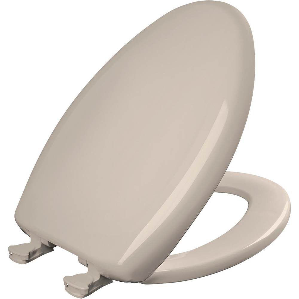 Bemis Elongated Plastic Toilet Seat with WhisperClose with EasyClean & Change Hinge and STA-TITE in Blush