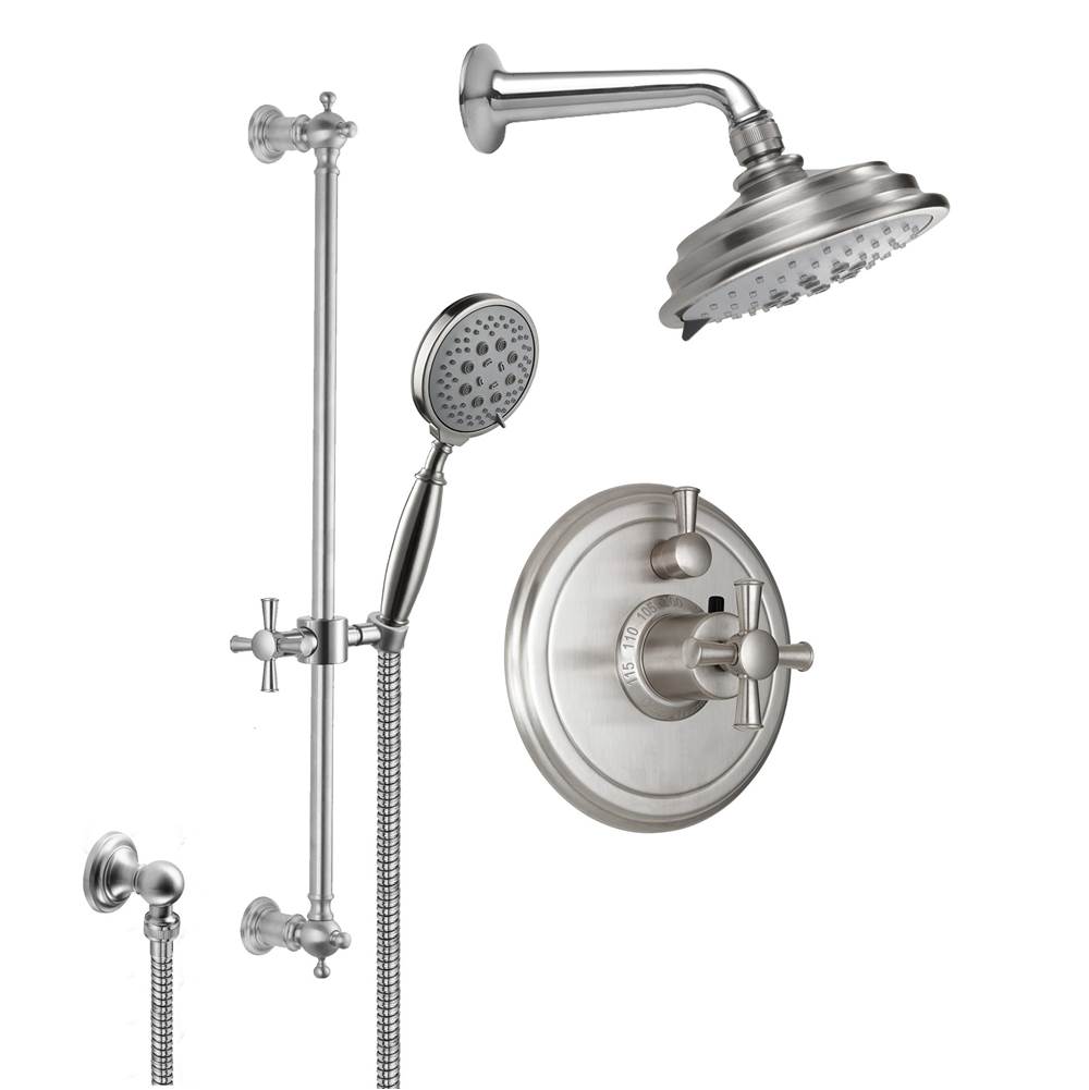 California Faucets Miramar Styletherm 1/2'' Thermostatic Shower System with Handshower Slide Bar