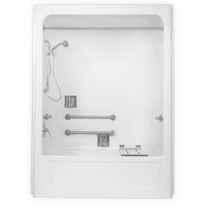 Clarion Bathware 60'' Acrylic Tub/Shower W/ 18'' Apron - Left Or Right Hand Drain