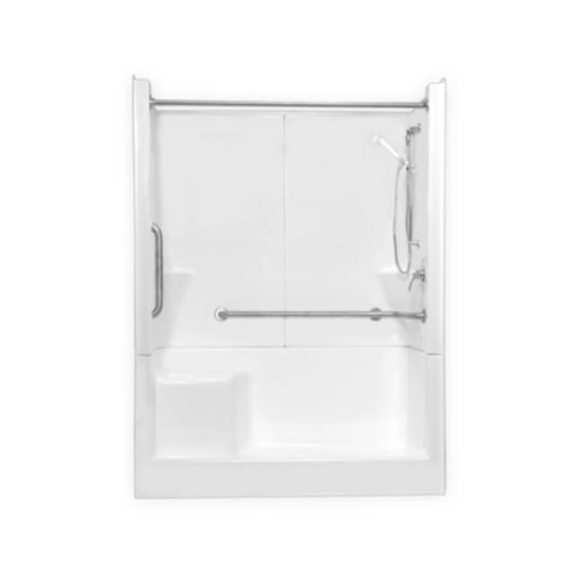 Clarion Bathware 60'' 3-Piece Shower W/ 7'' Threshold - Left Or Right Hand Drain
