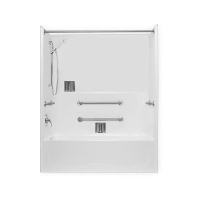 Clarion Bathware 60'' Ada Compliant Tub/Shower W/ Flat Back Wall And 18'' Apron - Left Or Right Hand Drain