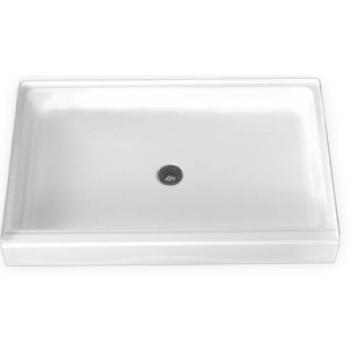 Clarion Bathware 54'' X 35'' Shower Base W/ 6'' Threshold - Center Drain