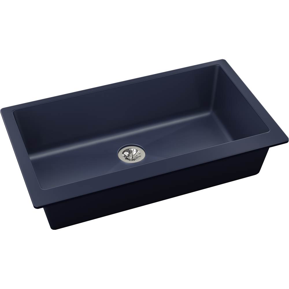 Elkay Reserve Selection Elkay Quartz Luxe 35-7/8'' x 19'' x 9'' Single Bowl Undermount Kitchen Sink with Perfect Drain, Jubilee
