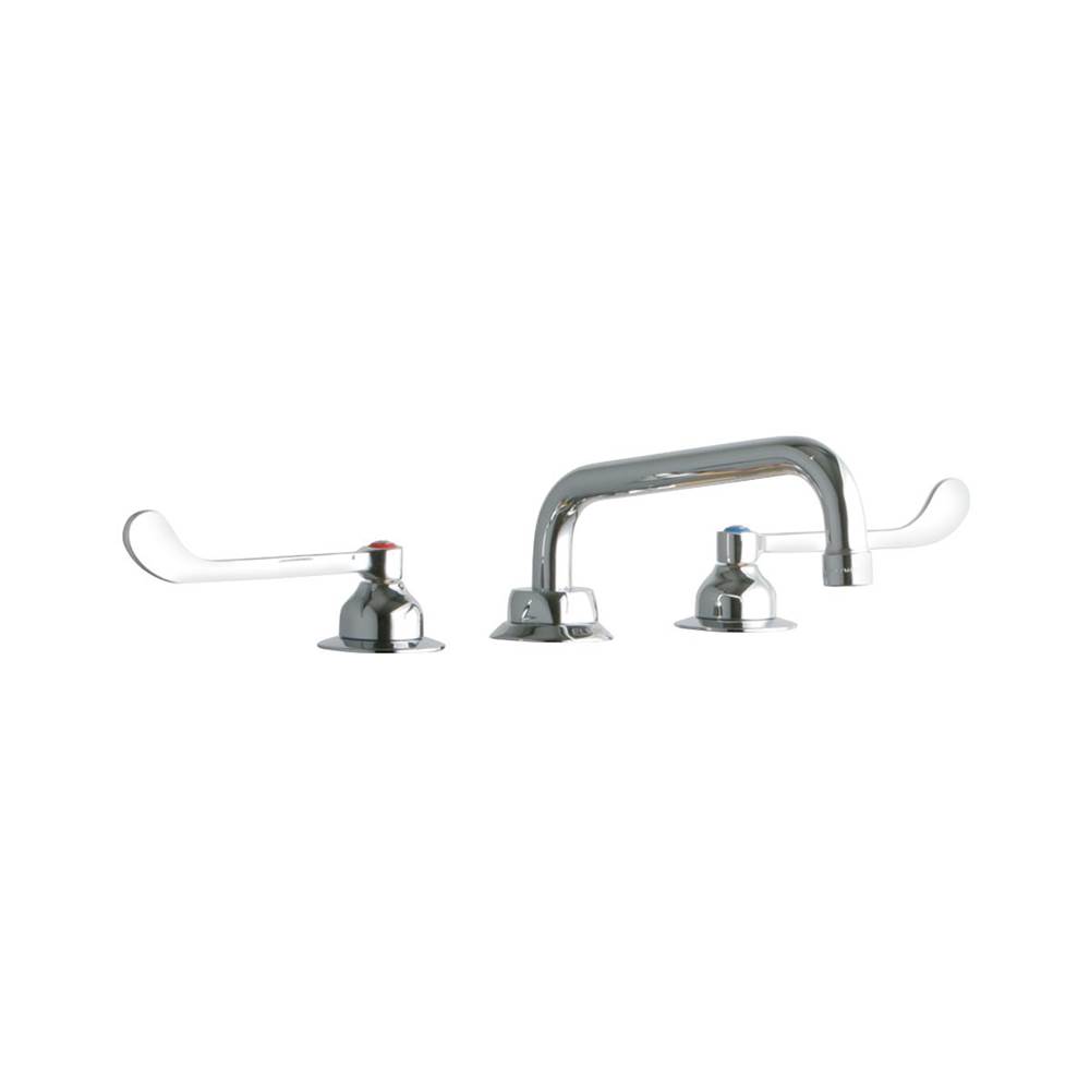 Elkay 8'' Centerset with Concealed Deck Faucet with 8'' Tube Spout 6'' Wristblade Handles Chrome