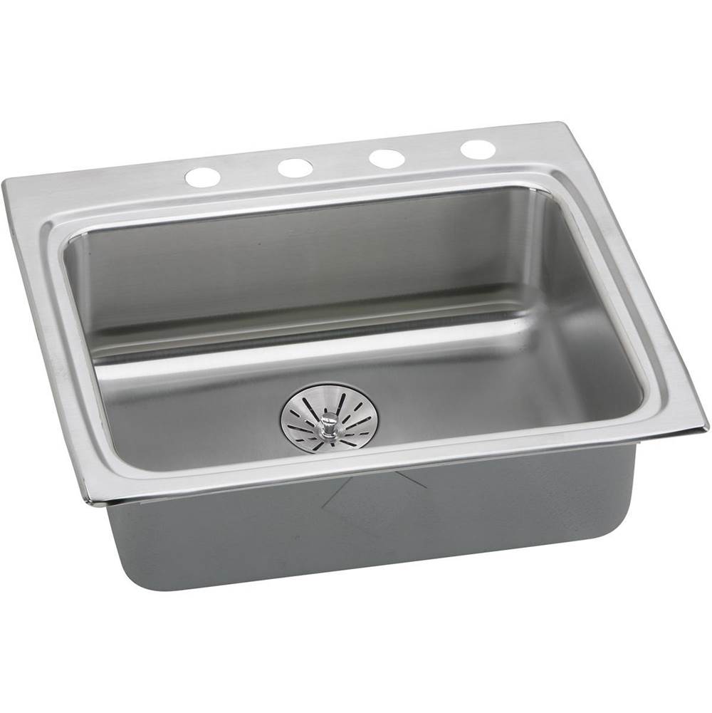 Elkay Lustertone Classic Stainless Steel 25'' x 22'' x 6-1/2'', Single Bowl Drop-in ADA Sink with Perfect Drain