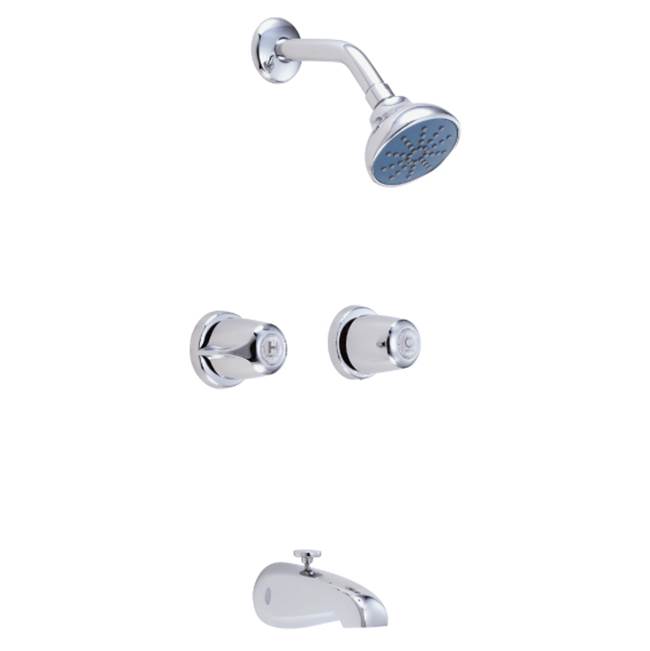 Gerber Plumbing Gerber Classics 6 Inch Centers Two Handle Shower Only Fitting 1.75gpm Chrome