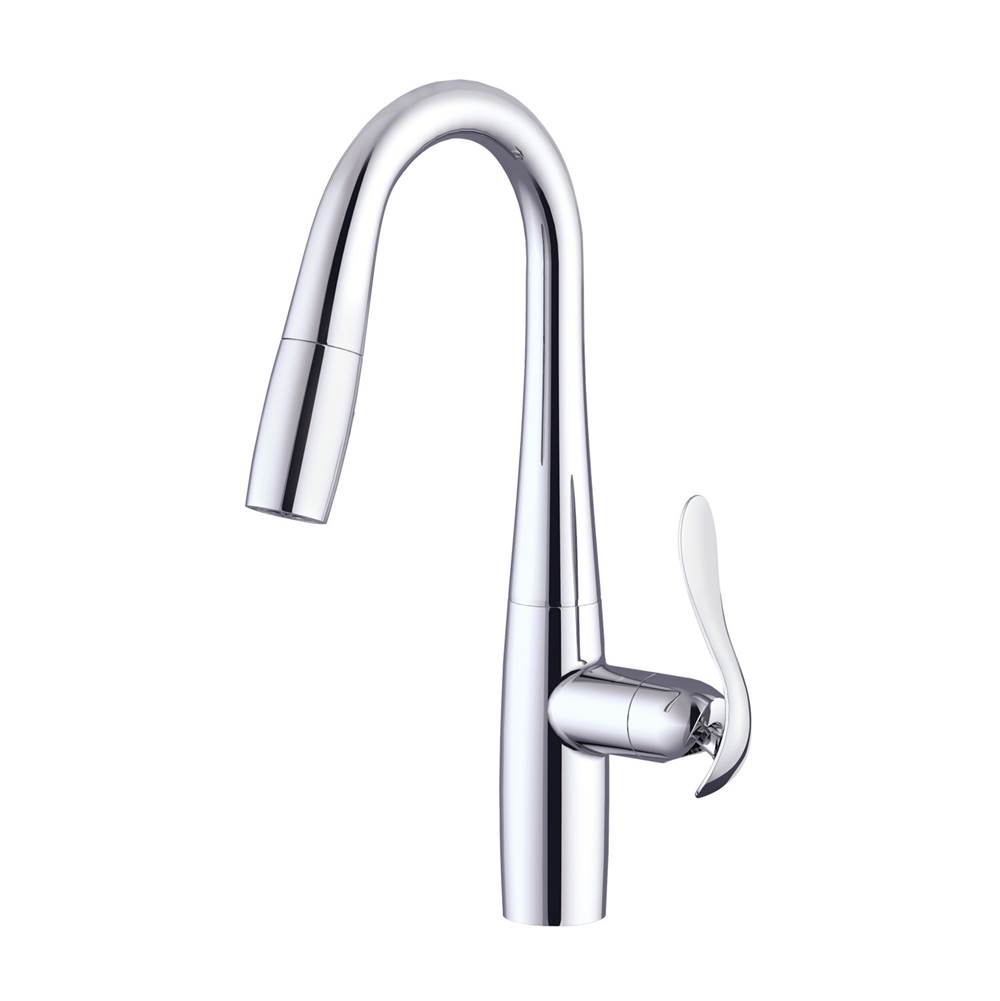 Gerber Plumbing Selene 1H Pull-Down Prep Faucet w/ Snapback 1.75gpm Chrome