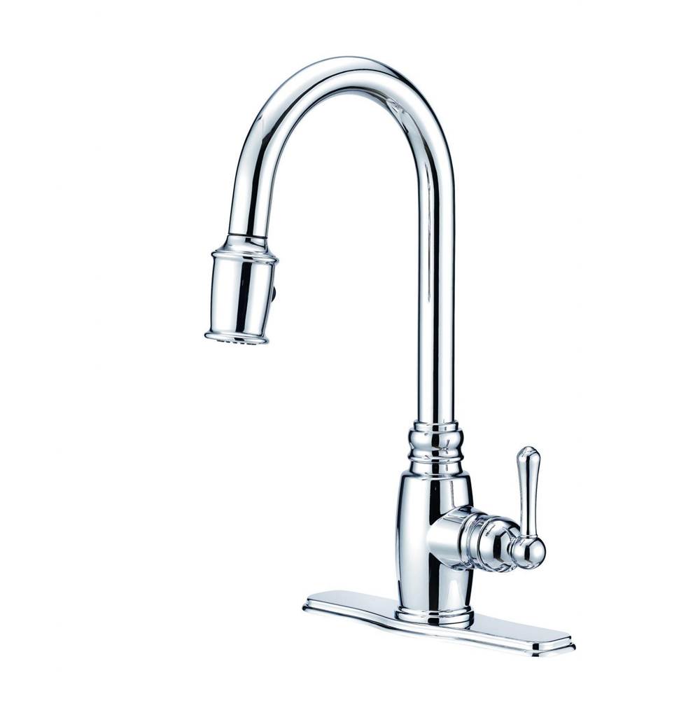 Gerber Plumbing Opulence 1H Pull-Down Kitchen Faucet w/ Snapback 1.75gpm Chrome