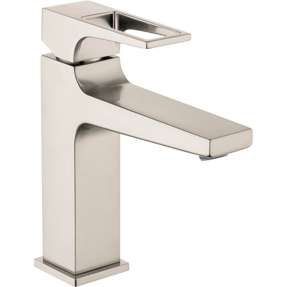 Hansgrohe Metropol Single-Hole Faucet 110 with Loop Handle and Pop-Up Drain, 0.5 GPM in Brushed Nickel
