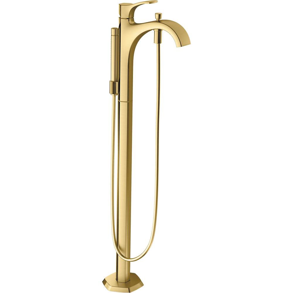 Hansgrohe Locarno Freestanding Tub Filler Trim with 1.75 GPM Handshower in Brushed Gold Optic