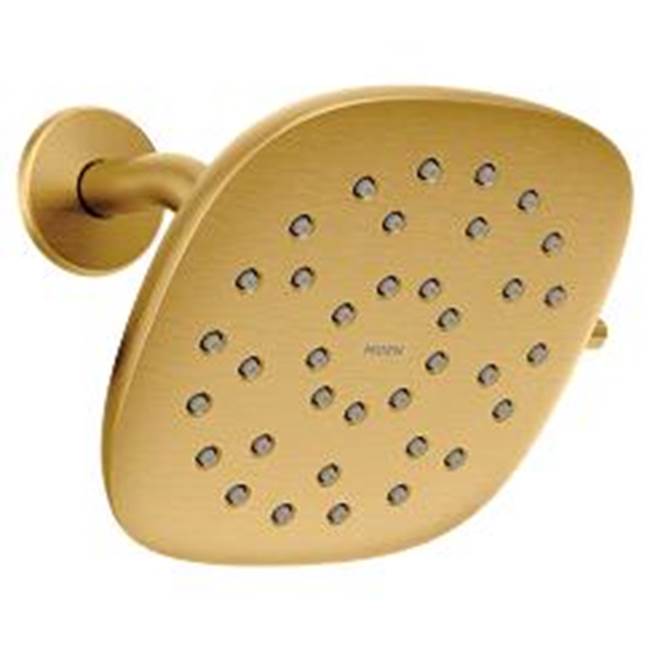 Moen Brushed gold eight-function 6'' diameter spray head rainshower