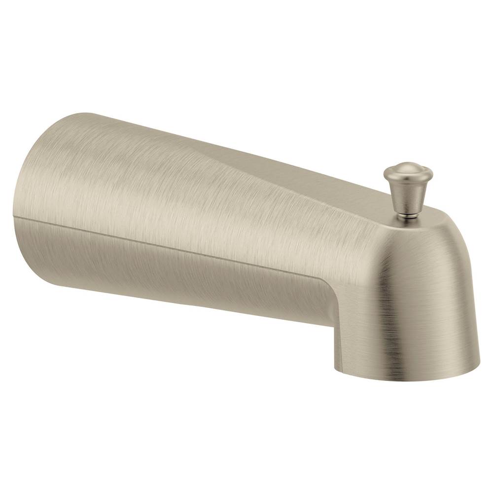 Moen Eva Replacement 7-Inch Tub Diverter Spout 1/2-Inch Slip Fit Connection, Brushed Nickel