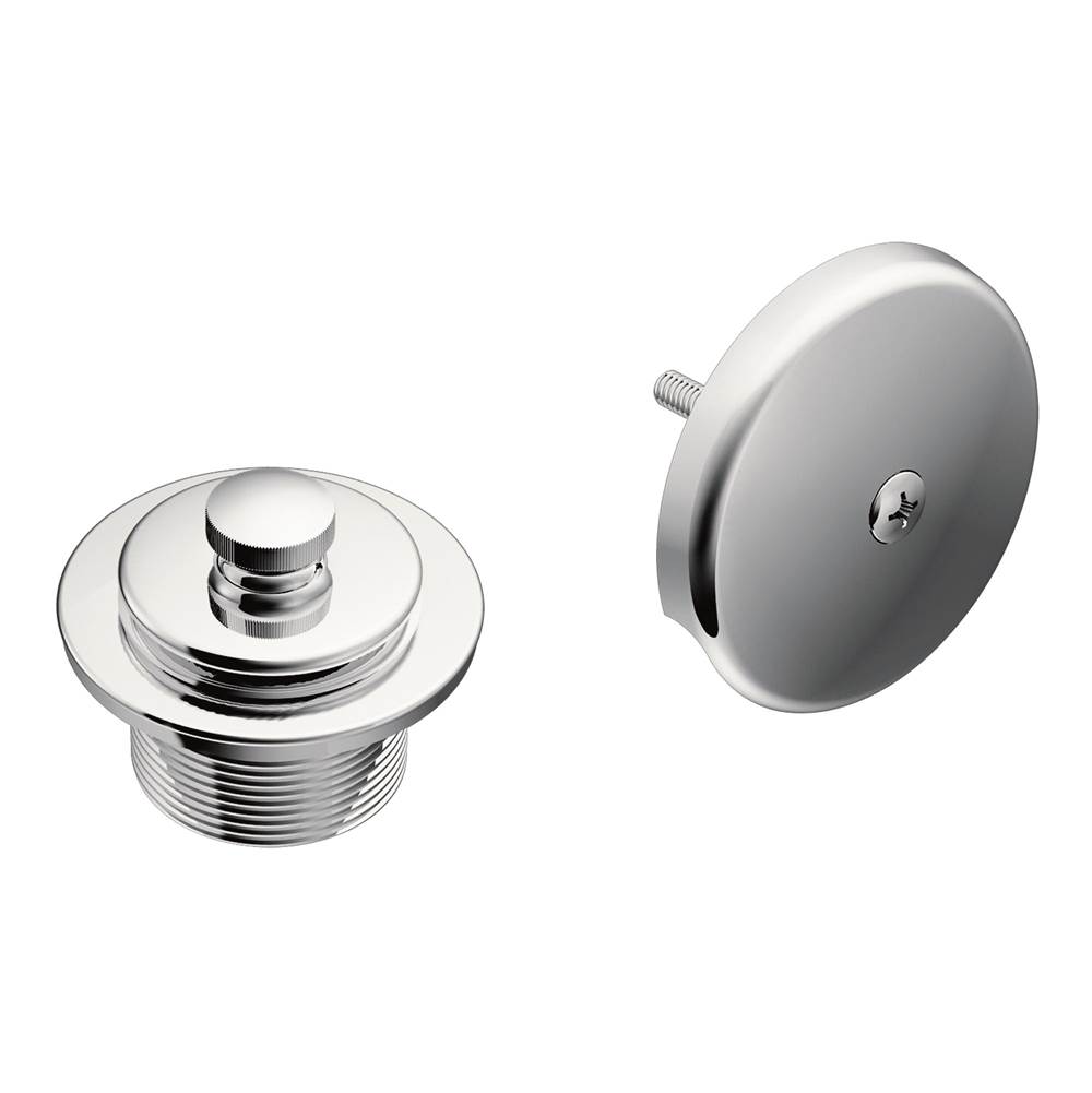 Moen Push-N-Lock Metal Tub and Shower Drain Kit with 1-1/2 Inch Threads , Chrome