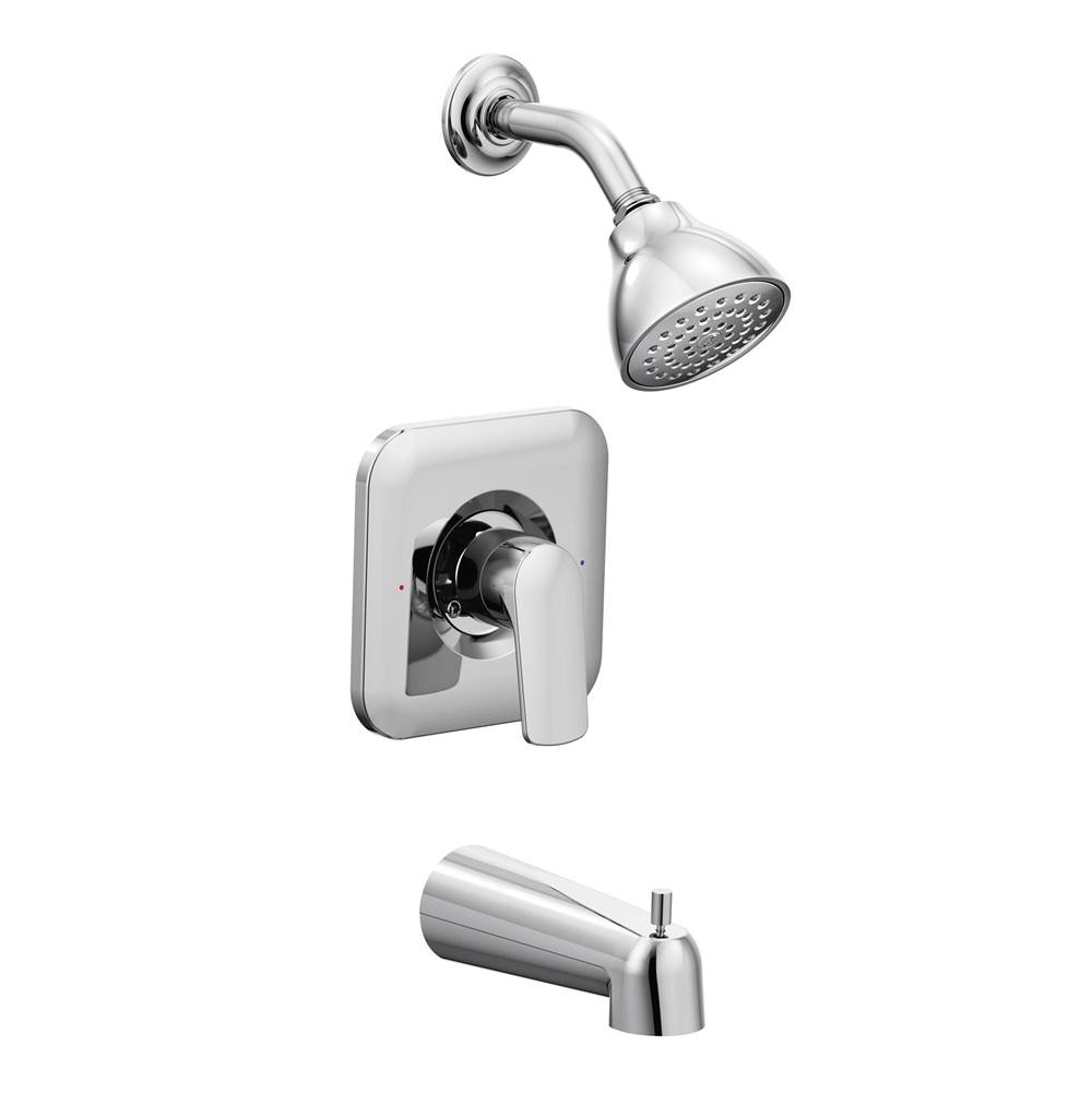 Moen Rizon 1-Handle 1-Spray Posi-Temp Tub and Shower Faucet Trim Kit in Chrome (Valve Sold Separately)