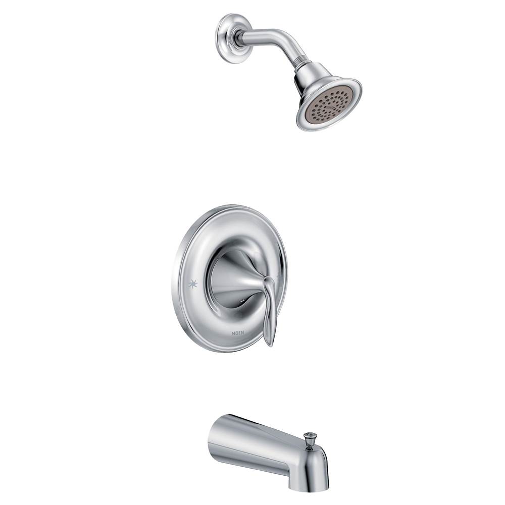 Moen Eva Single-Handle 1-Spray Posi-Temp Tub and Shower Faucet Trim Kit in Chrome (Valve Sold Separately)