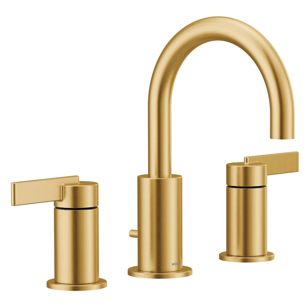 Moen Cia 8 in. Widespread 2-Handle High-Arc Bathroom Faucet Trim Kit in Brushed Gold (Valve Sold Separately)