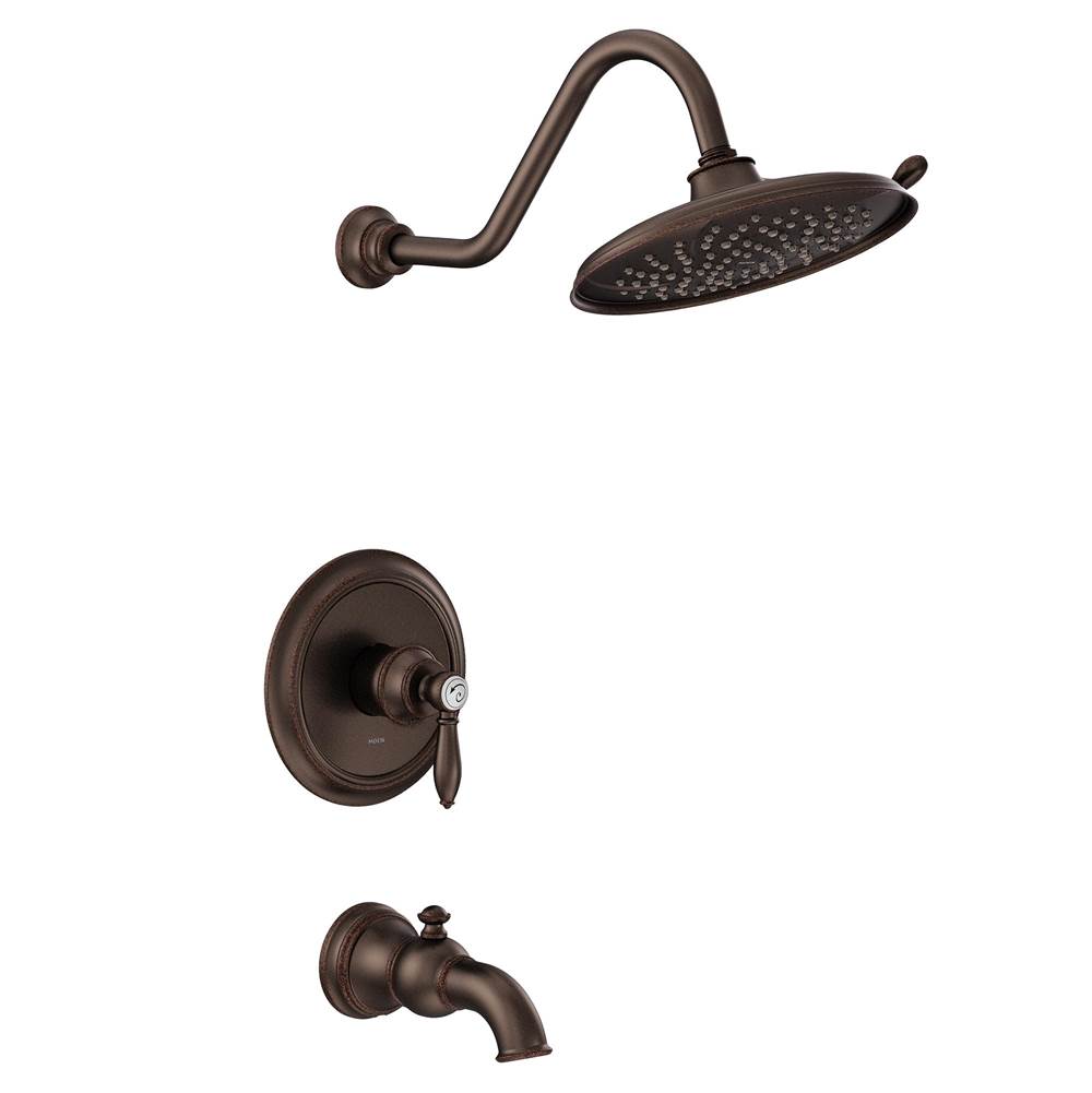 Moen Weymouth M-CORE 2-Series Eco Performance 1-Handle Tub and Shower Trim Kit in Oil Rubbed Bronze (Valve Sold Separately)