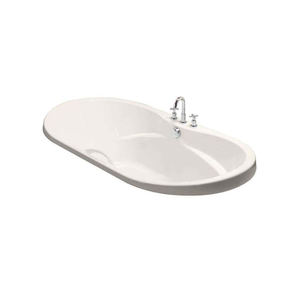 Maax Living 6636 Acrylic Drop-in Center Drain Hydromax Bathtub in Biscuit