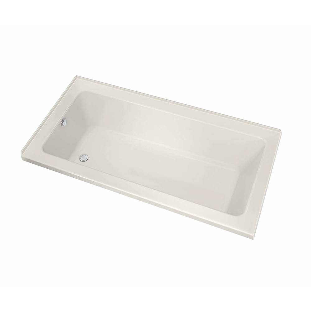 Maax Pose 6032 IF Acrylic Corner Left Right-Hand Drain Aeroeffect Bathtub in Biscuit