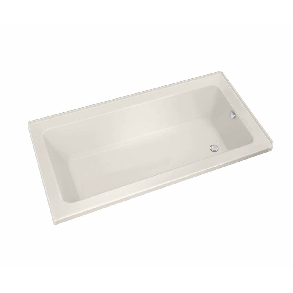 Maax Pose 6636 IF Acrylic Corner Right Left-Hand Drain Combined Whirlpool & Aeroeffect Bathtub in Biscuit