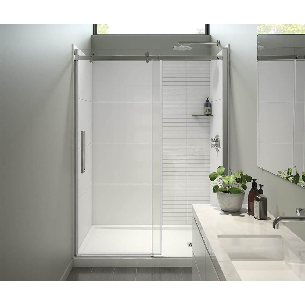 Maax Halo Pro 56 1/2-59 x 78 3/4 in. 8mm Sliding Shower Door for Alcove Installation with Clear glass in Chrome