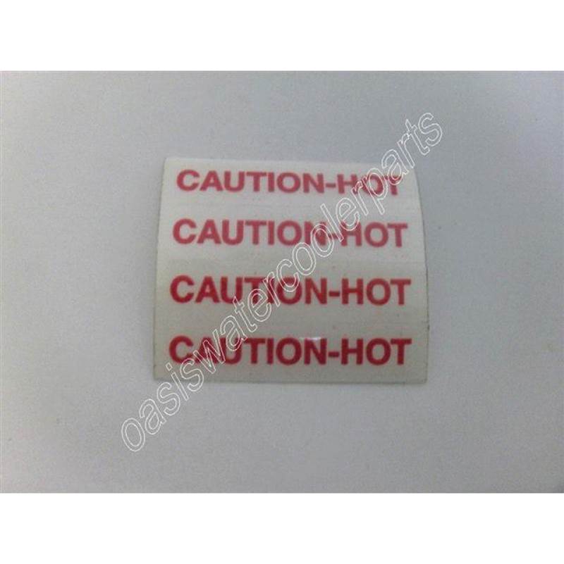 Oasis Water Coolers and Fountains Label, Caution Hot