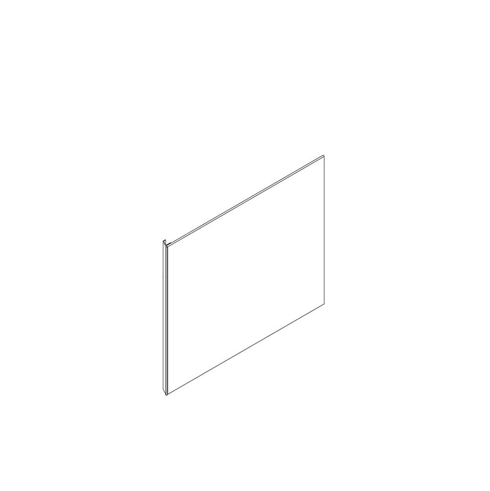 Robern Cartesian and Profiles Side Kit, 30'' H x 21'' D, Single Side Kit, Satin White