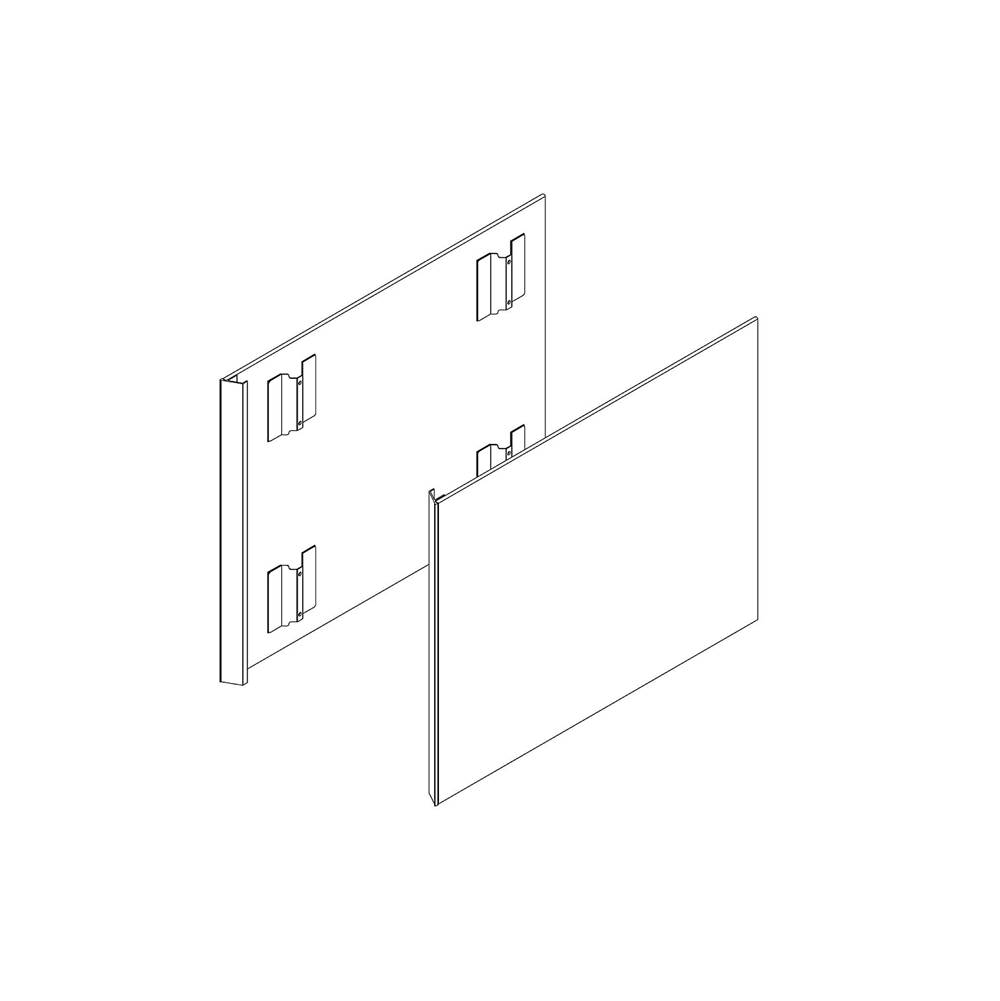 Robern Cartesian and Profiles Side Kit, 30'' H x 21'' D, Pair Side Kits, Satin White