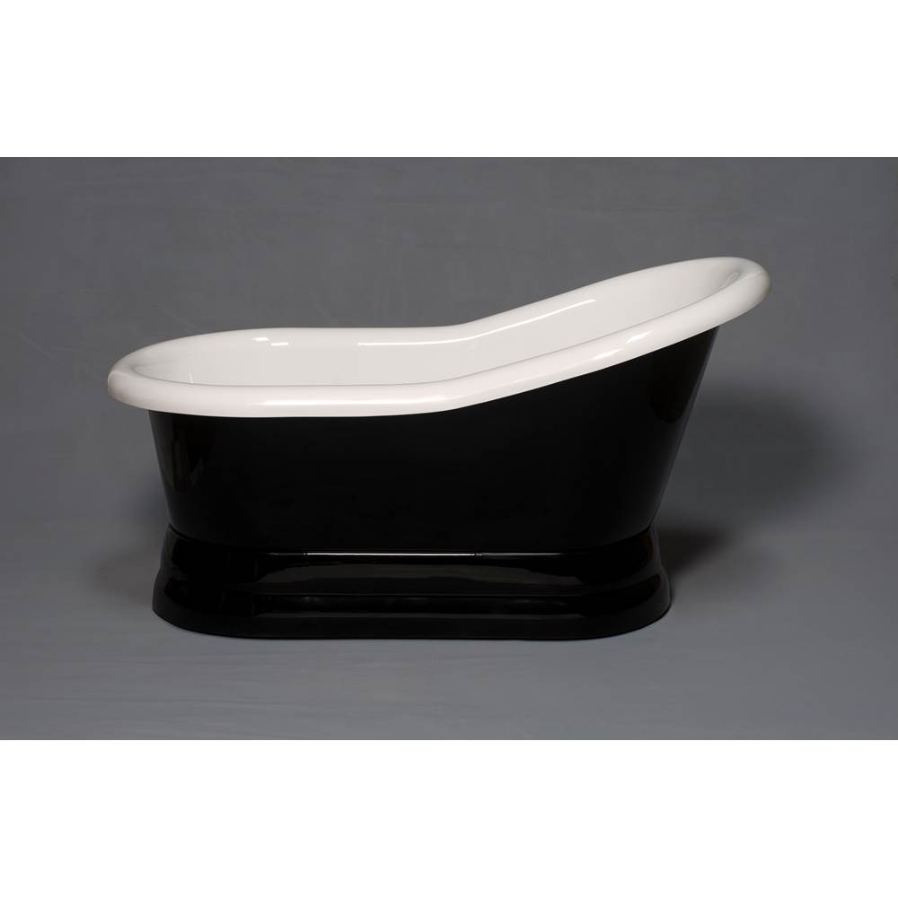 Strom Living The Madrone Black & White 5'' Acrylic Slipper Pedestal Tub  Without Faucet Holes