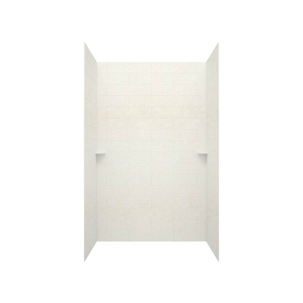 Swan MSMK84-3262 32 x 62 x 84 Swanstone® Modern Subway Tile Glue up Shower Wall Kit in Tahiti White