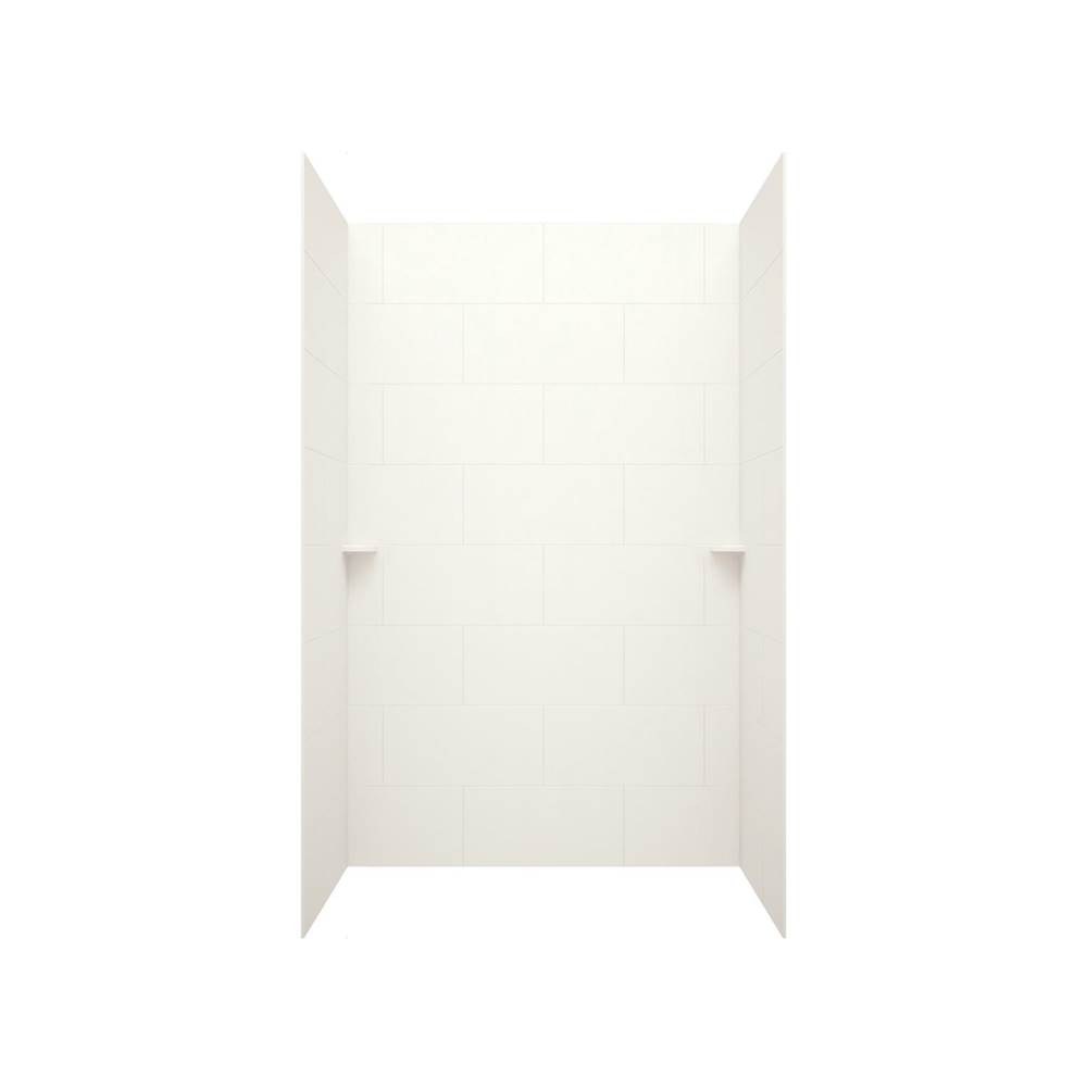Swan TSMK96-3262 32 x 62 x 96 Swanstone® Traditional Subway Tile Glue up Shower Wall Kit in Bisque