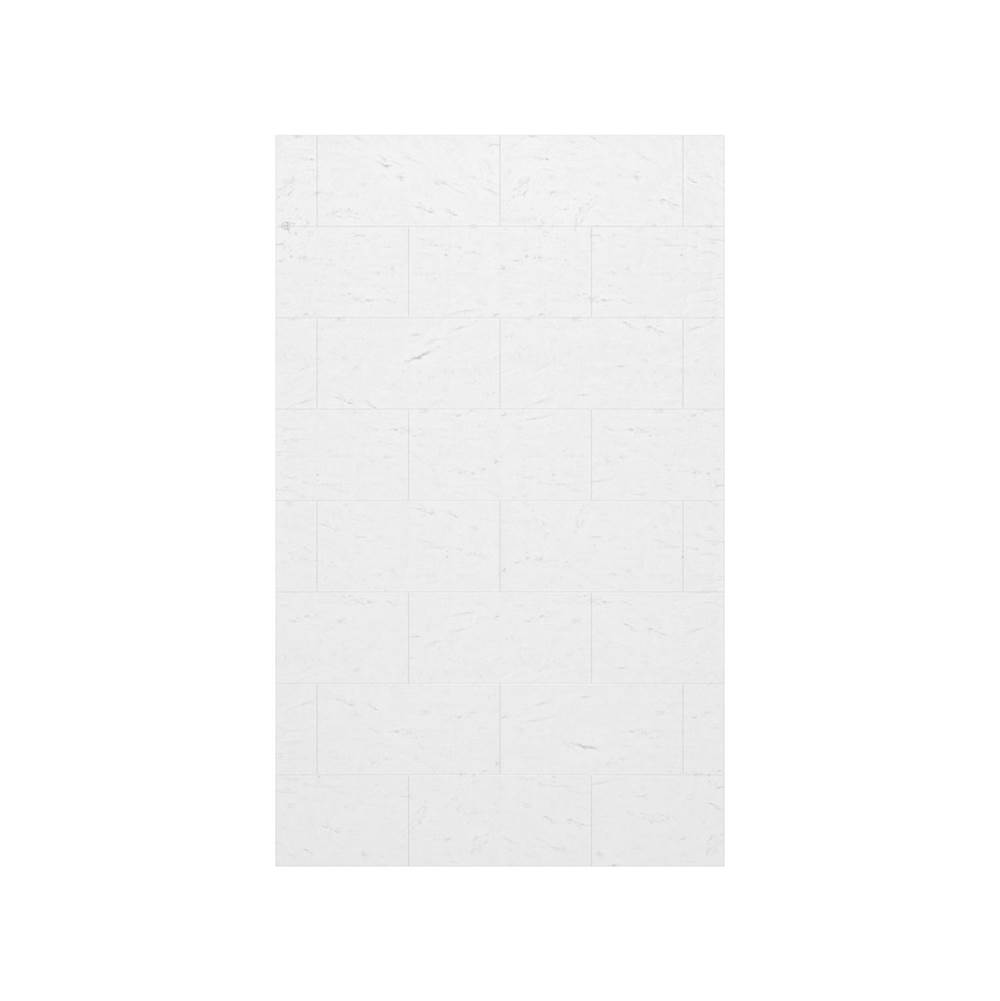Swan TSMK-7262-1 62 x 72 Swanstone® Traditional Subway Tile Glue up Bathtub and Shower Single Wall Panel in Carrara