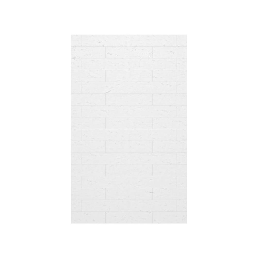 Swan MSMK-8462-1 62 x 84 Swanstone® Modern Subway Tile Glue up Bathtub and Shower Single Wall Panel in Carrara
