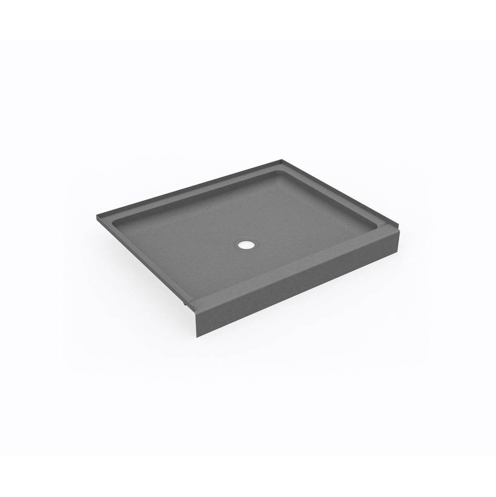 Swan SS-3442 34 x 42 Swanstone® Alcove Shower Pan with Center Drain Ash Gray