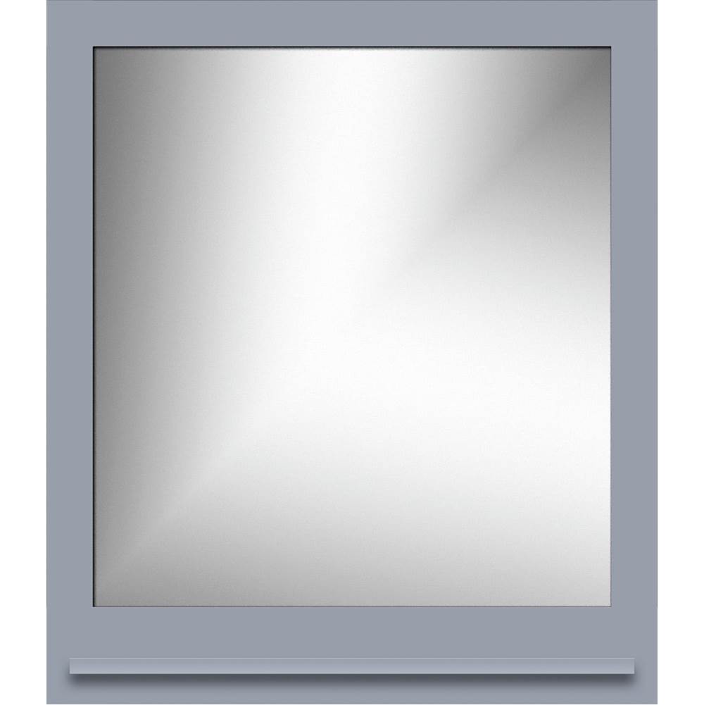 Strasser Woodenworks 30 X 4.5 X 33.5 Framed Mirror Non-Bev Square Sat Silver W/Shf