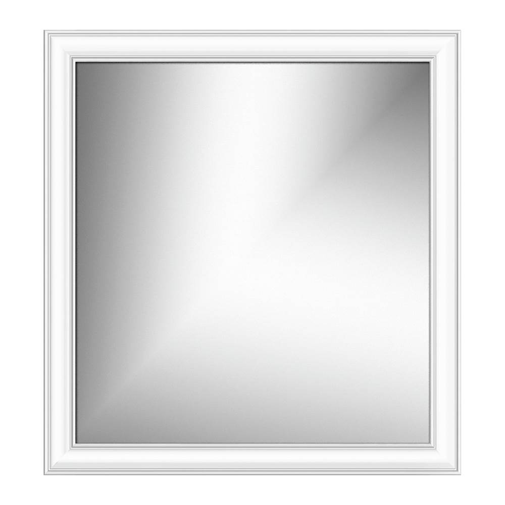 Strasser Woodenworks 30 X .75 X 32 Framed Mirror Non-Bev Tiered Miter Sat White