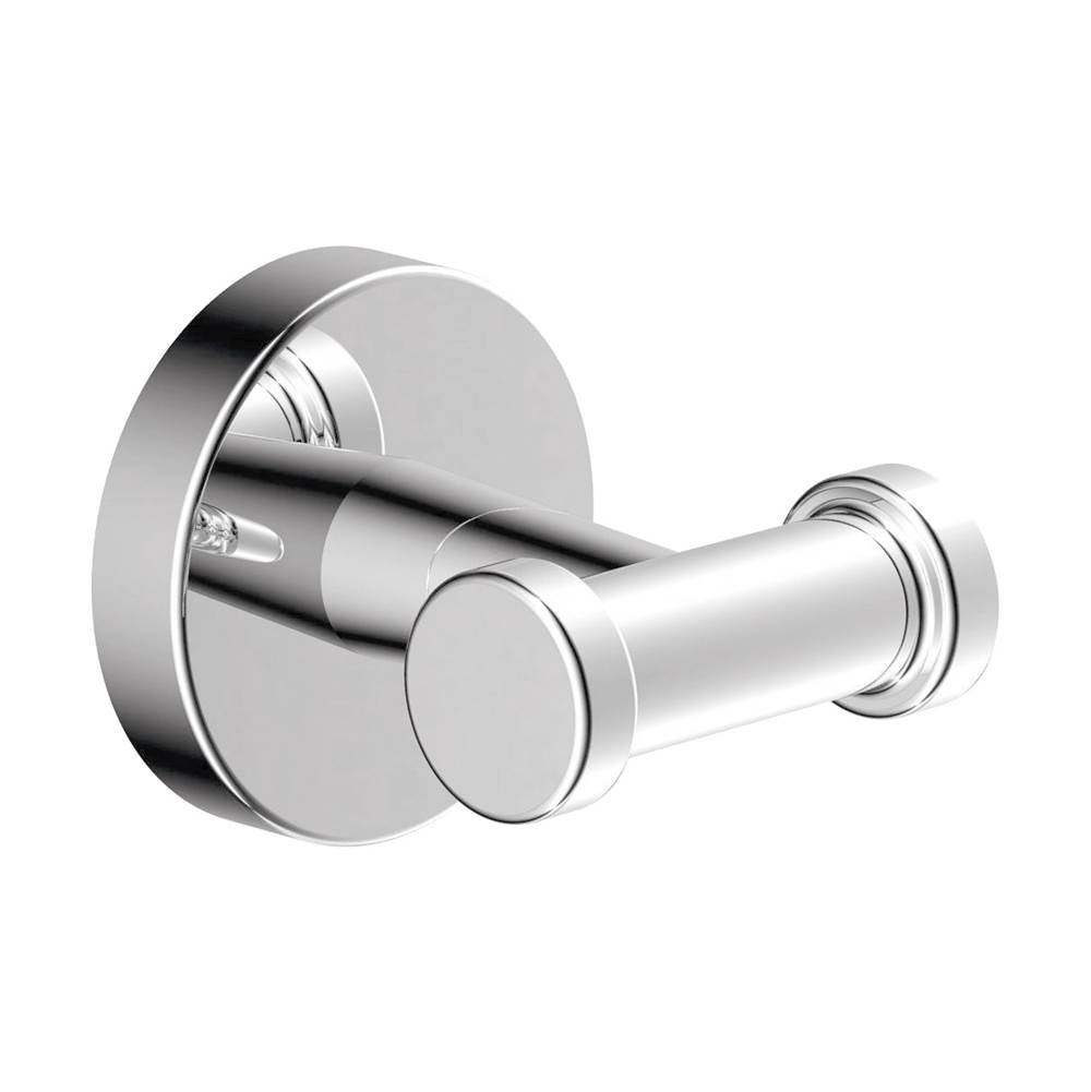 Symmons Dia Wall-Mounted Double Robe Hook in Polished Chrome