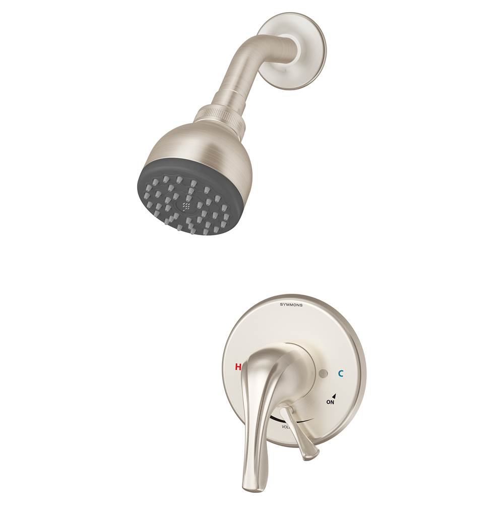 Symmons Origins Single Handle 1-Spray Shower Trim with Secondary Volume Control in Satin Nickel - 1.5 GPM (Valve Not Included)