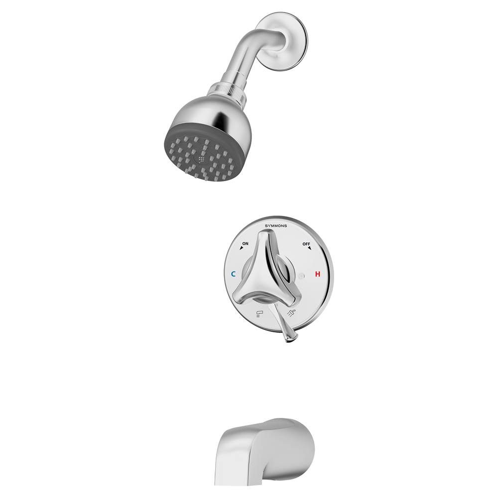 Symmons Origins Single Handle 1-Spray Tub and Shower Faucet Trim in Polished Chrome - 1.5 GPM (Valve Not Included)