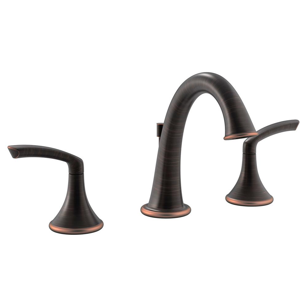Symmons Elm Widespread 2-Handle Bathroom Faucet with Drain Assembly in Seasoned Bronze (1.5 GPM)